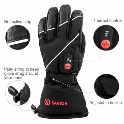 Guantes calefactables Savior para no pasar frío en moto