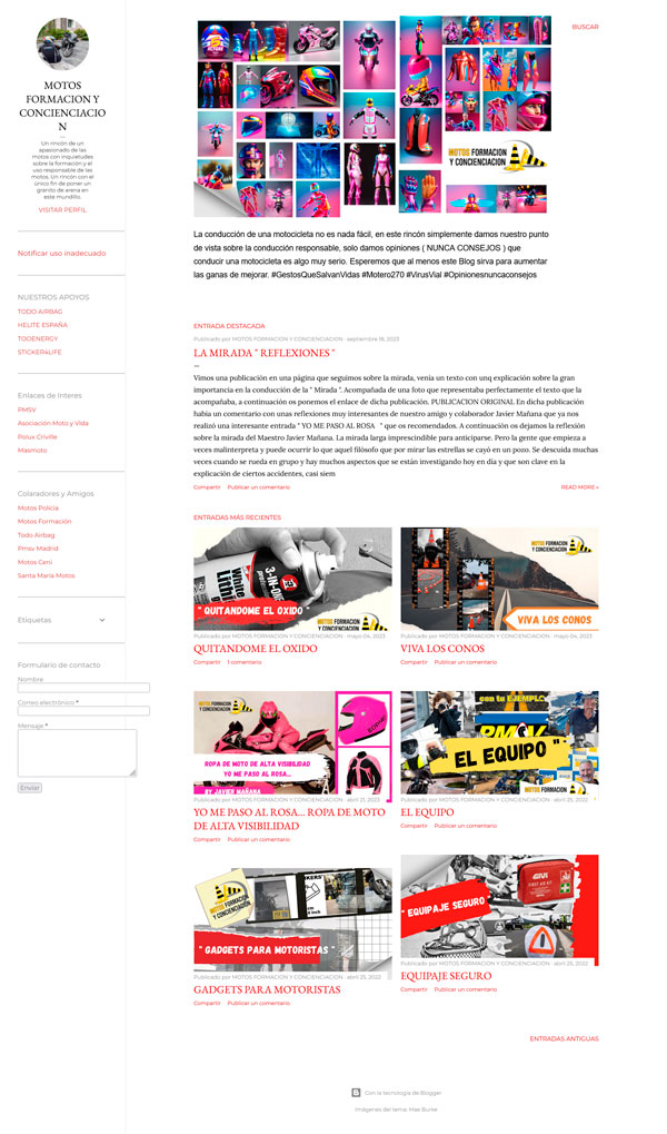 Blog de motos "Motos Formación" de Emilio Alegre