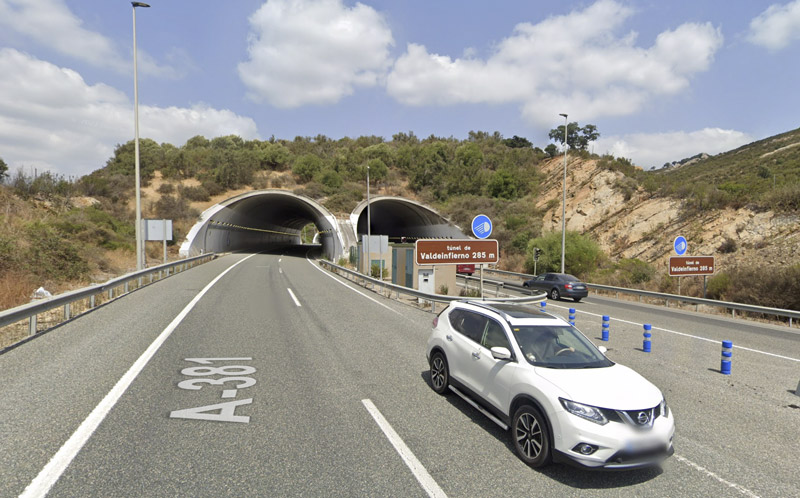 El radar que más multa en España está en Cádiz a la salida del túnel de Valdeinfierno