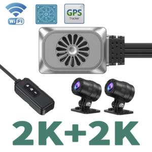 Dashcam Dual 2K para moto Kocam