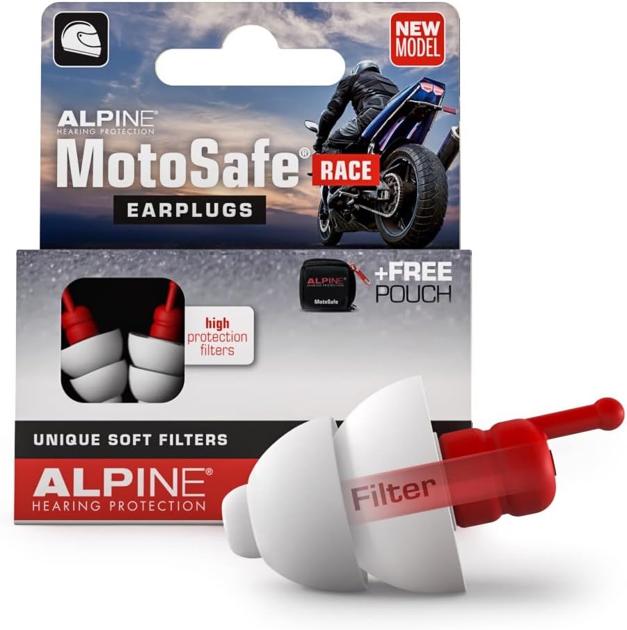 Tapones para los oídos para motoristas Alpine MotoSafe Race