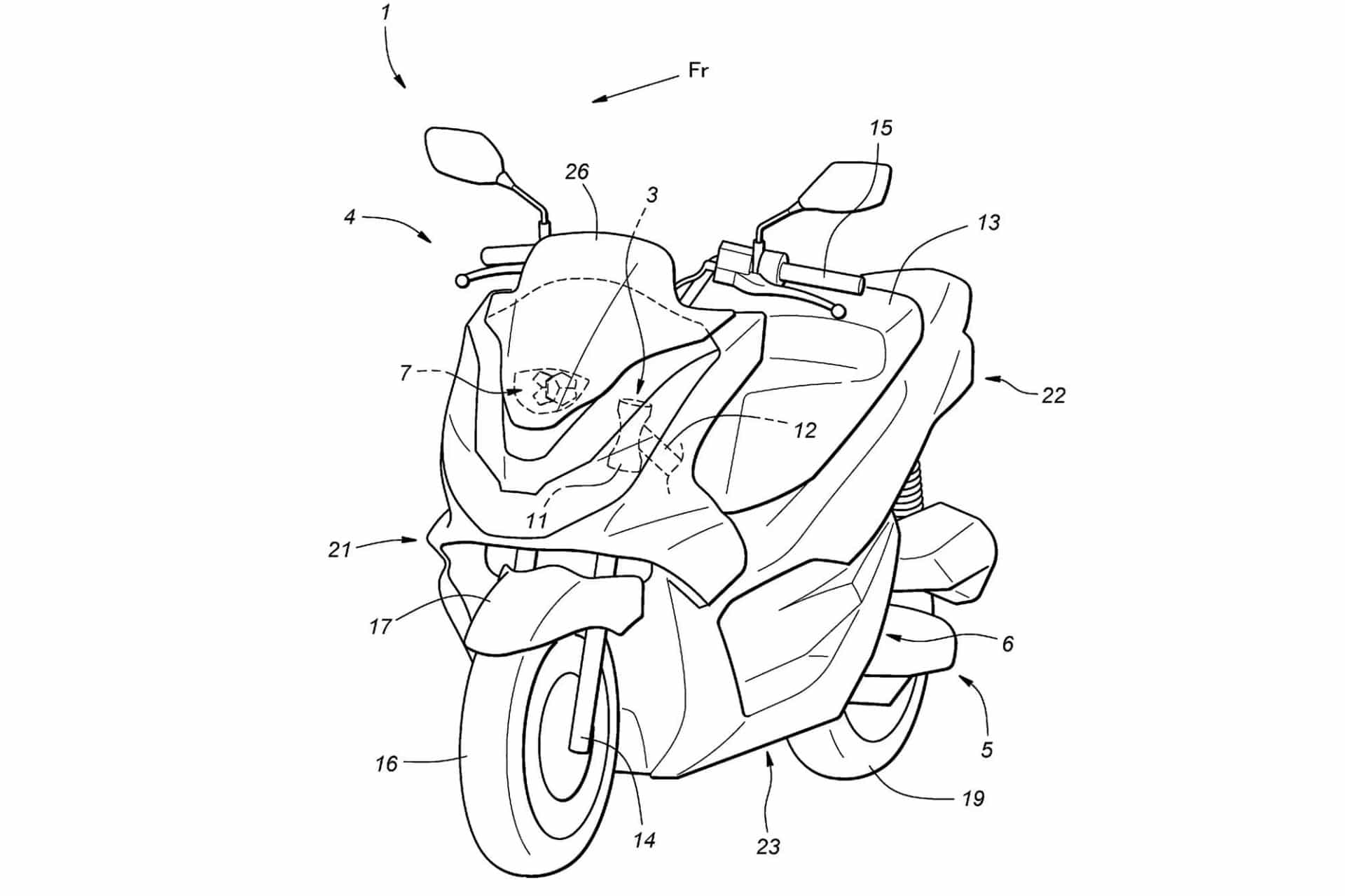 Reflectores de radar de Honda para motocicletas