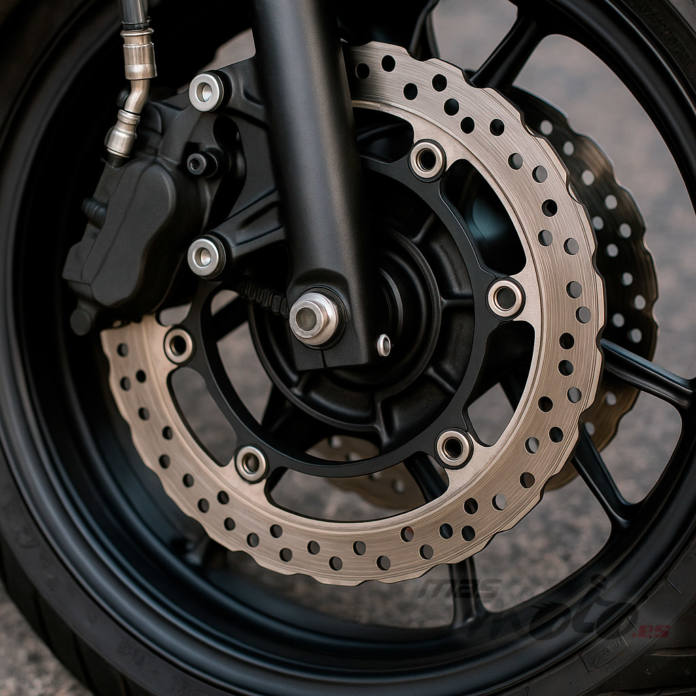 Sistema de frenos de una moto