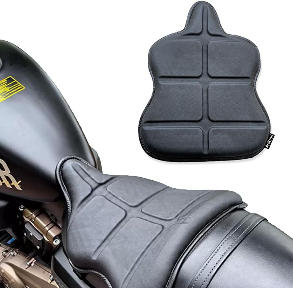 Asiento de cuero de gel para moto Arikroii